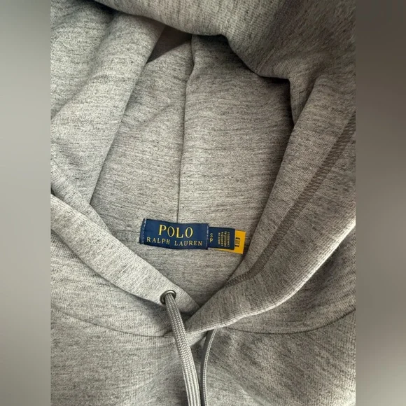 Ralph Lauren Gray Hoodie with Black LogoPullover Great Condition Barley worn